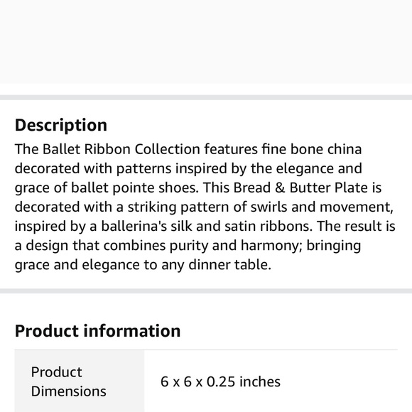 Waterford Ballet Ribbon Bread and Butter Plate - Picture 8 of 8